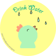 drink-water-chick-animal-tag